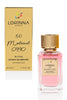 Lorinna 60 Molecul 09.90 Extrait de Parfum 50ml bottle and packaging featuring a modern unisex fragrance with floral, fruity and creamy woody accords.