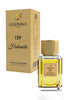 Lorinna Paris No.139 Hedonistic Extrait de Parfum 50ml bottle and packaging displayed with elegant gold box and luxury glass perfume bottle.