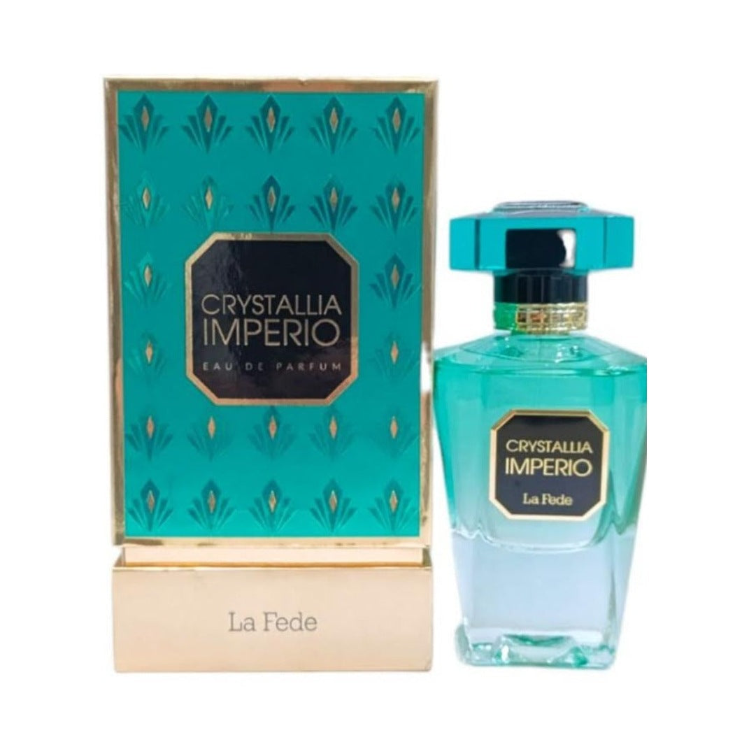La Fede Crystallia Imperio EDP 100 ml bottle with retail packaging - Royalsperfume