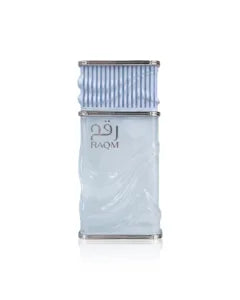 Nusuk Raqm Extrait de Parfum 100ml bottle with matching light blue packaging, displayed on a white background.