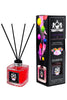 Lion Francesco Bubblegum & Powder reed diffuser 150 ml bottle with rattan sticks and black gift box