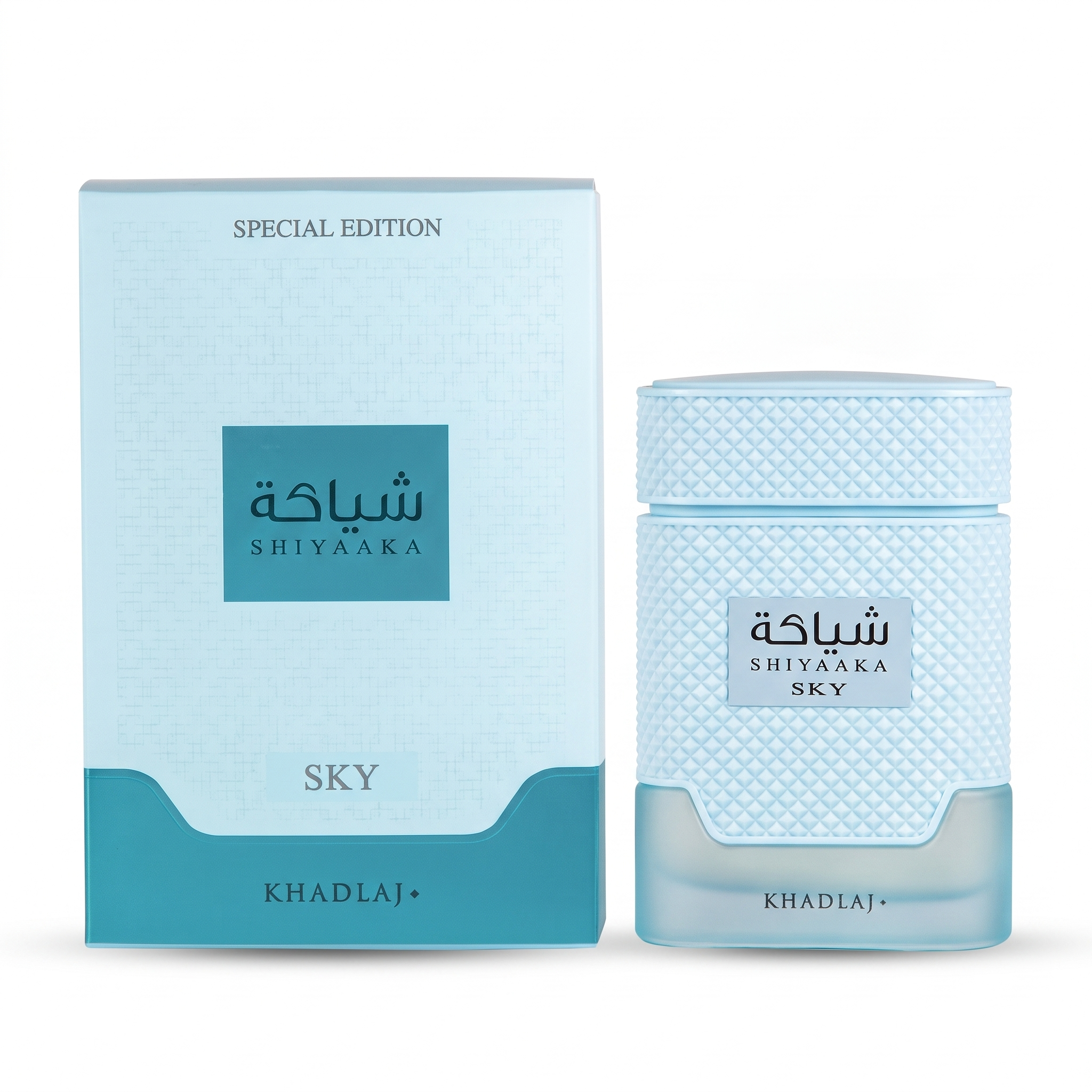 Shiyaaka Sky by Khadlaj EDP 100 ml — bottle with its Special Edition presentation box