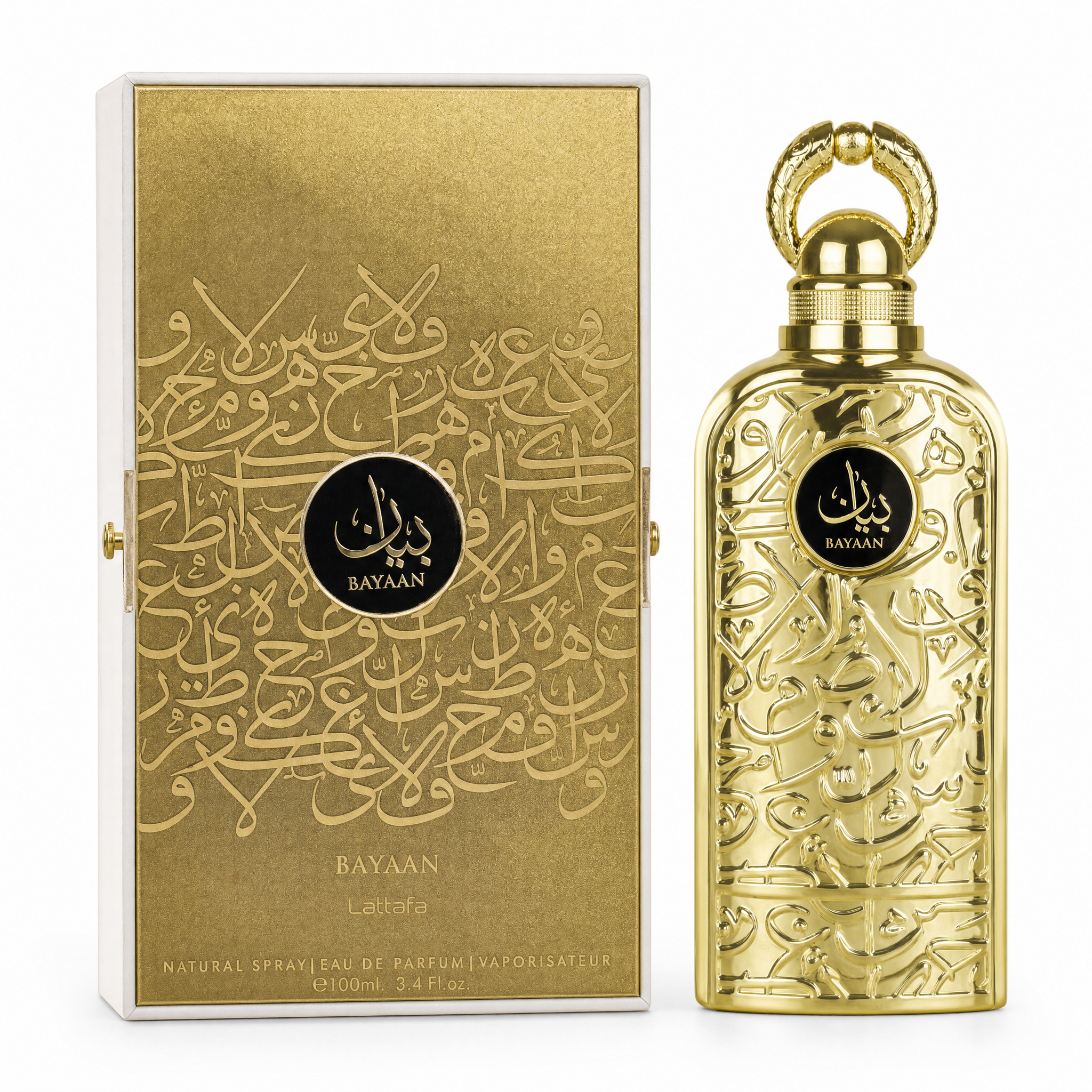 Lattafa Bayaan EDP 100 ml bottle with retail packaging - Royalsperfume