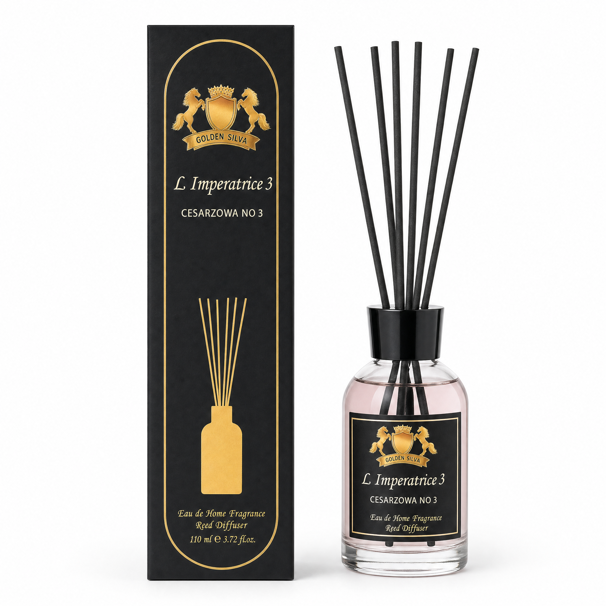 Golden Silva L’Imperatrice 3 home fragrance reed diffuser 110 ml with retail packaging - Royalsperfume