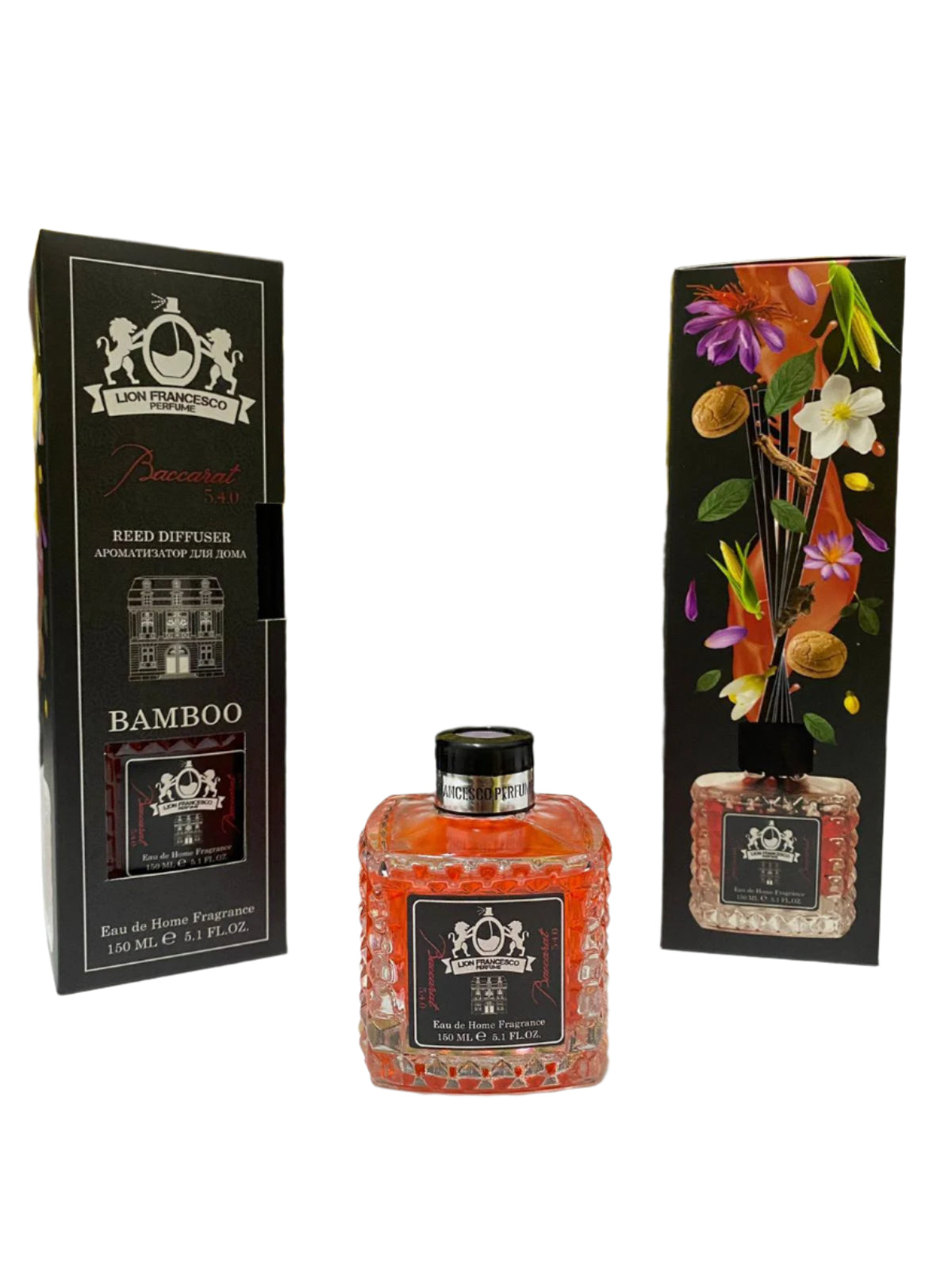 Lion Francesco Baccarat 5.4.0 reed diffuser 150 ml with black gift box