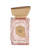 Irida Extrait by Fragrance World EDP — pink faceted glass bottle with gold angular cap and gold hexagonal label