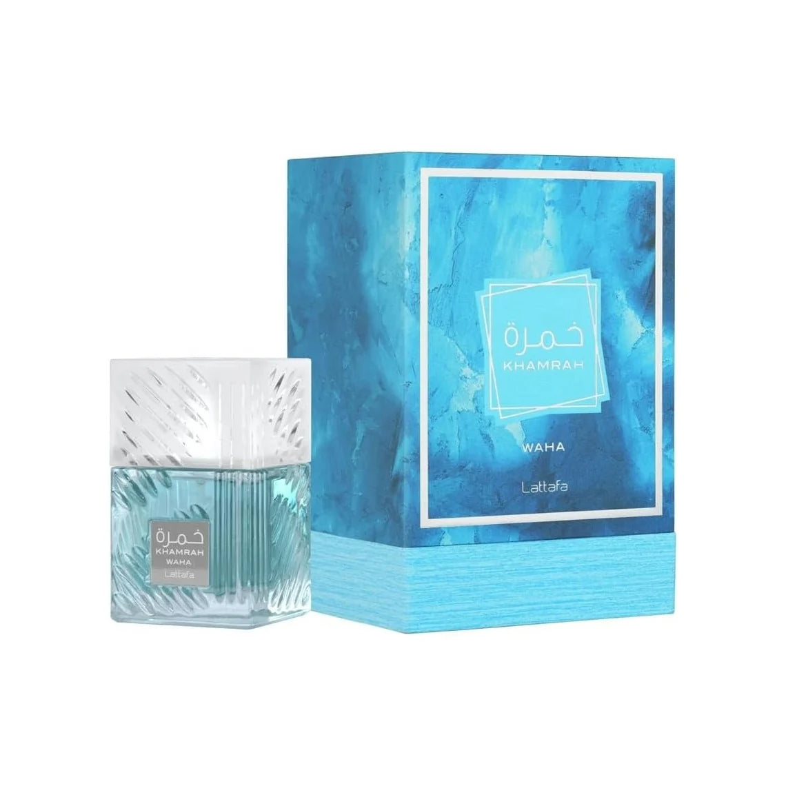 LATTAFA Khamrah Waha Eau de Parfum unisex 100ml turquoise ribbed glass bottle - Royalsperfume