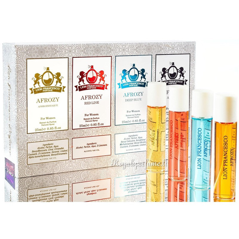Set di profumi da donna LF Afrozy 4x25 ml - Royalsperfume Profumo Lion Francesco