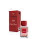 Lorinna Paris No.336 Pink Blush Extrait de Parfum for Women 50ml bottle with red cap displayed next to its elegant red packaging box.