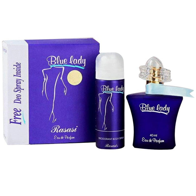 Acqua profumata Rasasi Blue Lady da donna 40 ml + DEODORANTE 50 ml - Royalsperfume Profumi Rasasi