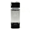 Riiffs Aswaar Eau de Parfum 100ml bottle with silver glass, black textured accents, and a decorative snake on the cap, displayed on a white background.